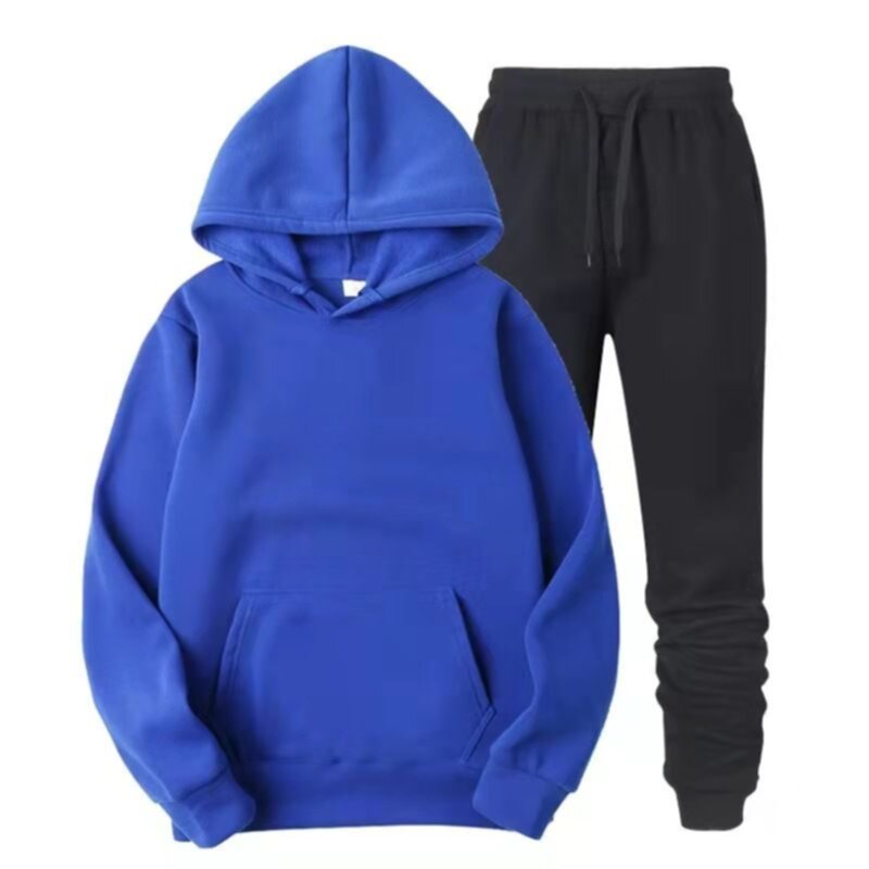 Custom fleece hooded sportswear set